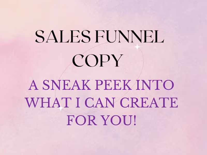 Cover image for Copywriting Project Sample