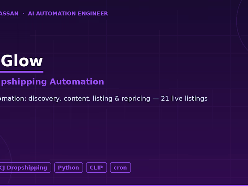 Cover image for LumiGlow — eBay Automation System