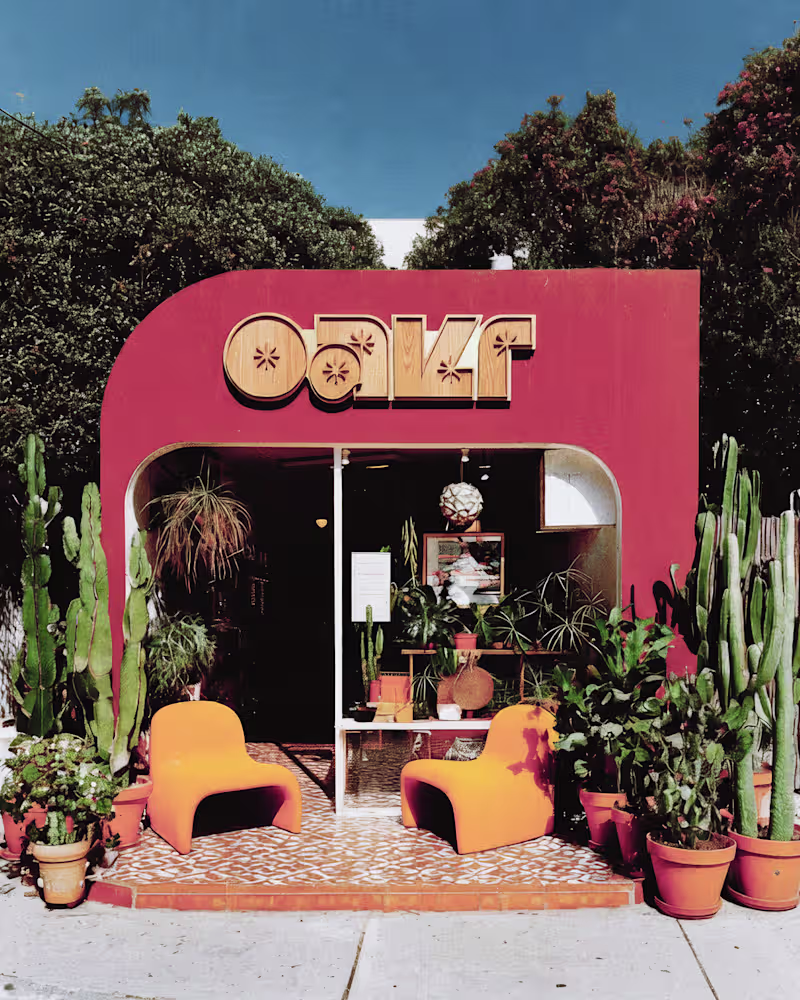 Cover image for OAKR is a modern-retro furniture brand. The branding blends ...