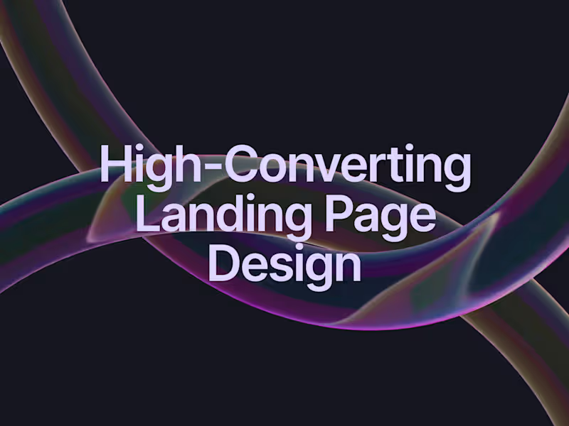 Cover image for High-Converting Landing Page Design