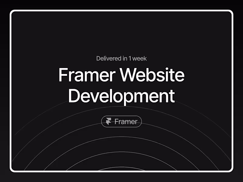 Cover image for Framer Website Development