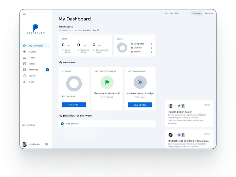 Cover image for Peepsplan: B2B HR management platform. UX/UI, React, QA