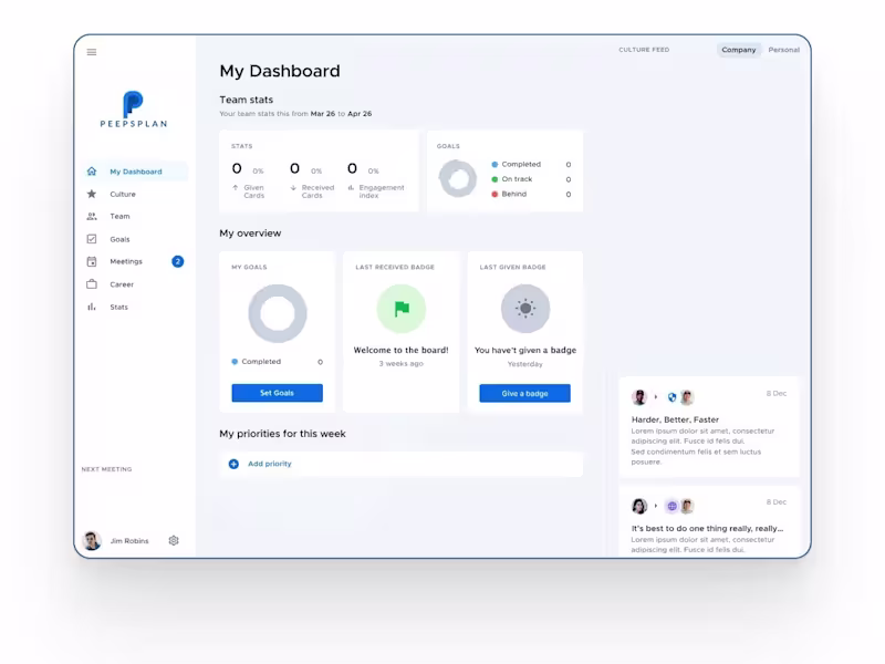 Cover image for Peepsplan: B2B HR management platform. UX/UI, React, QA