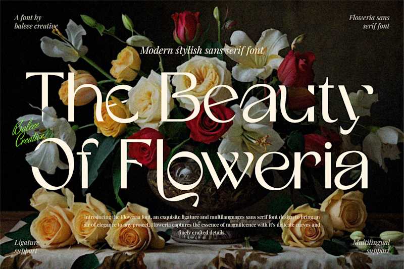 Cover image for Floweria - The Beauty Sans Serif Font