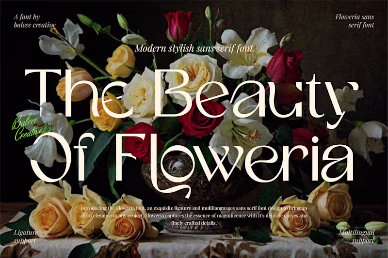 Cover image for Floweria - The Beauty Sans Serif Font