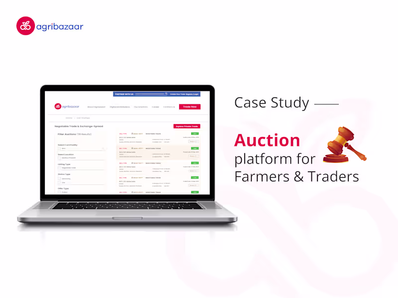 Cover image for Auction platform for Farmers & Traders