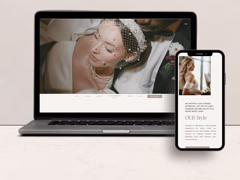 Cover image for Luxury Wedding Hair & Makeup Artist Website Rebrand