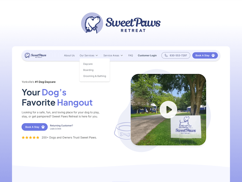 Cover image for Sweet Paws Retreat Website Redesign