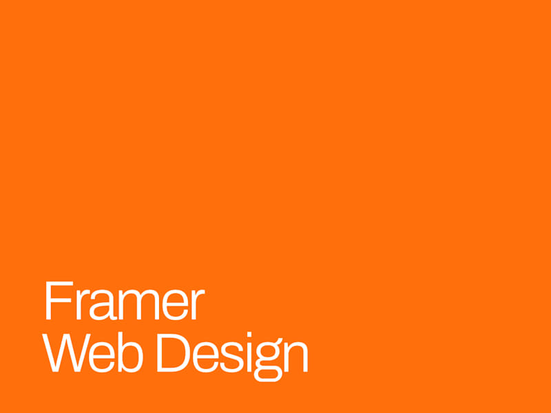 Cover image for Framer Website Design & Development