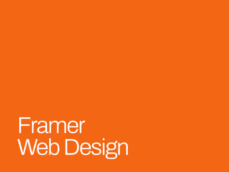 Cover image for Framer Website Design & Development
