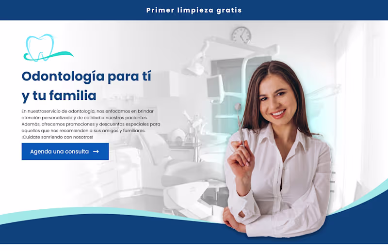 Cover image for Dentist landing page