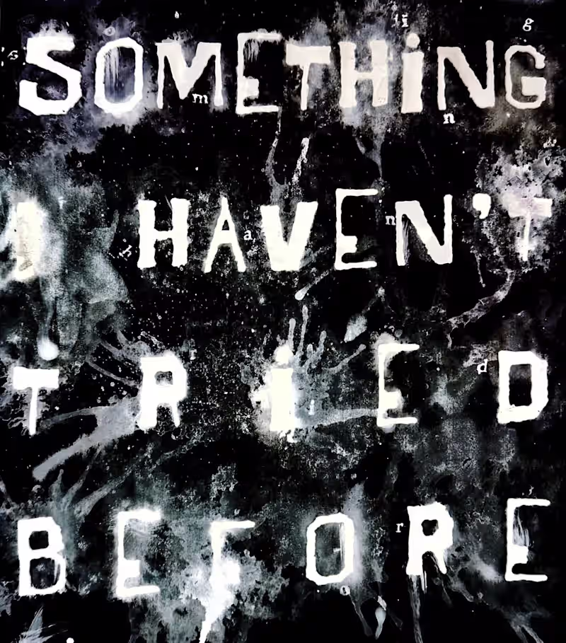 Cover image for Something i haven't tried before - Typography Poster I exper...