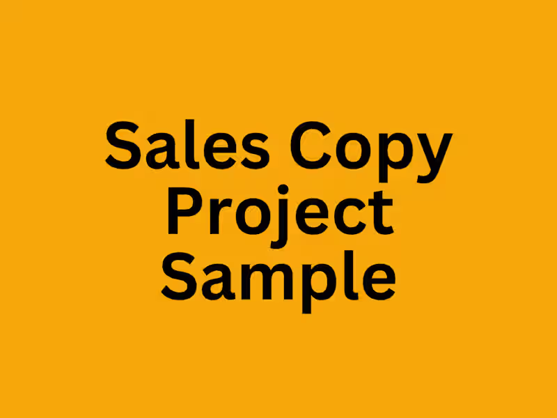 Cover image for sales page copy