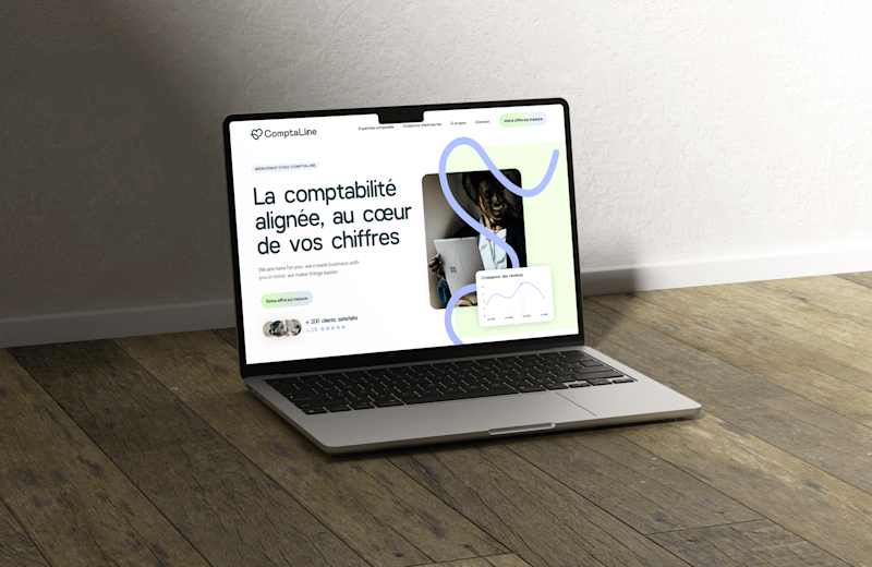 Cover image for Comptaline - Brand identity & Website