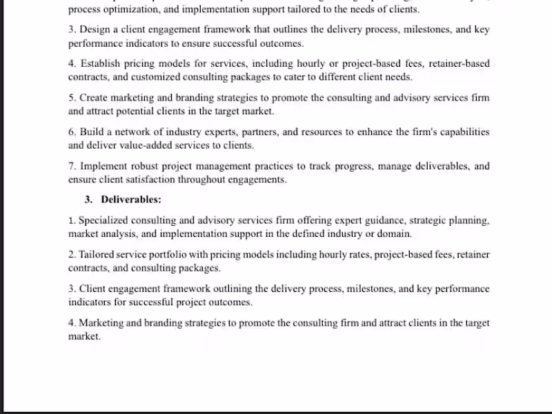 Cover image for Consulting and Advisory Services in a particular industry 