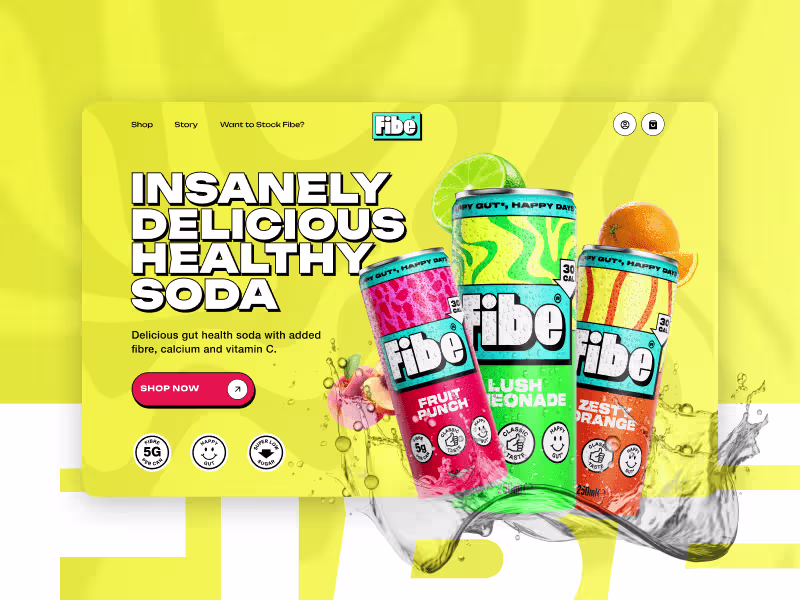 Cover image for Healthy Soda Store with Framer-Shopify Integration - DrinkFibe