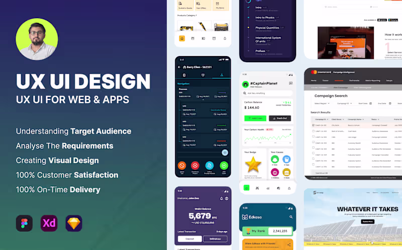 Cover image for I will design UX UI of your mobile application with figma