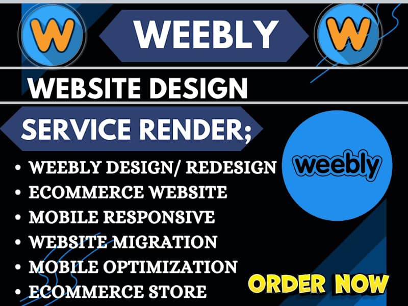 Cover image for I will design weebly website squarespace website online store