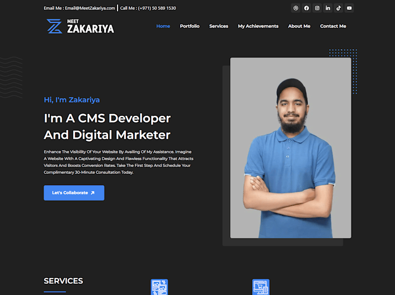 Cover image for Personal Portfolio Website Using WordPress and Elementor