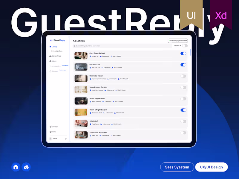 Cover image for Guestreply / PropTech SaaS Web App 2025