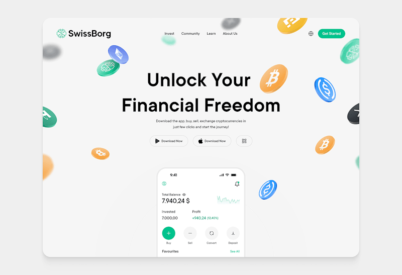 Cover image for SwissBorg Website Redesign :: Behance
