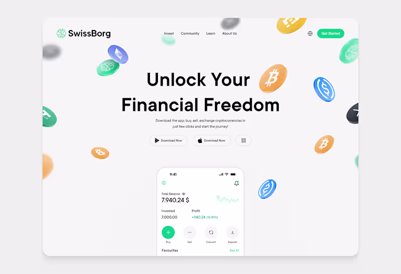 Cover image for SwissBorg Website Redesign :: Behance