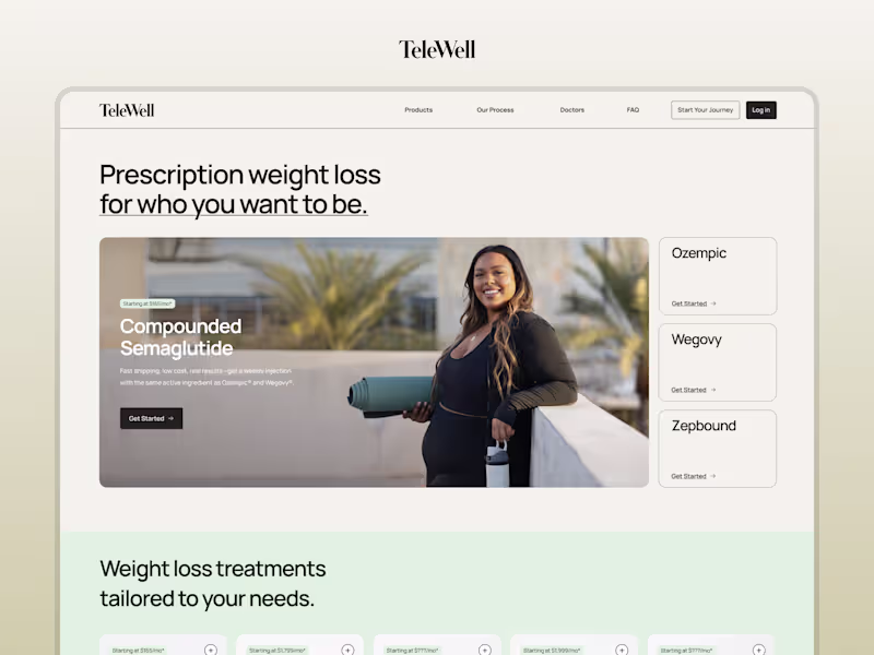 Cover image for TeleWell — Elevating Fat Loss with a Custom Framer Build