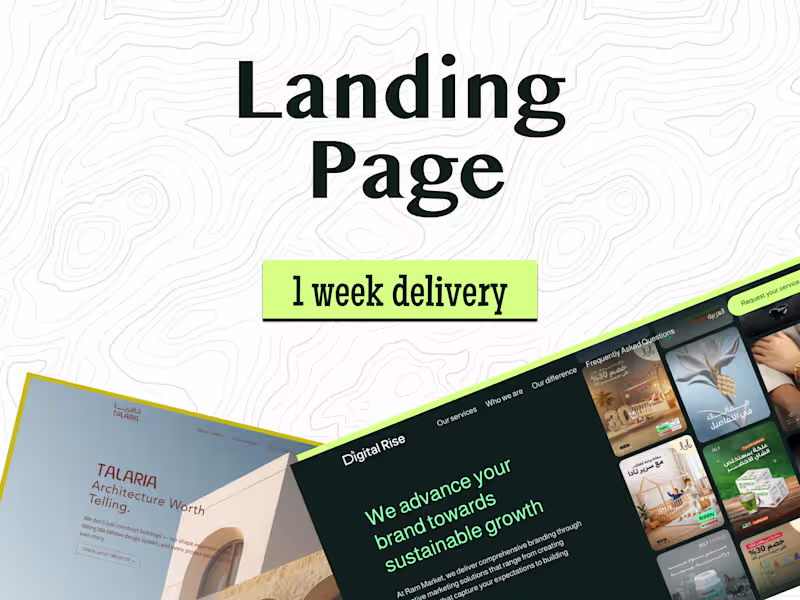 Cover image for Landing Page - Full design & development page