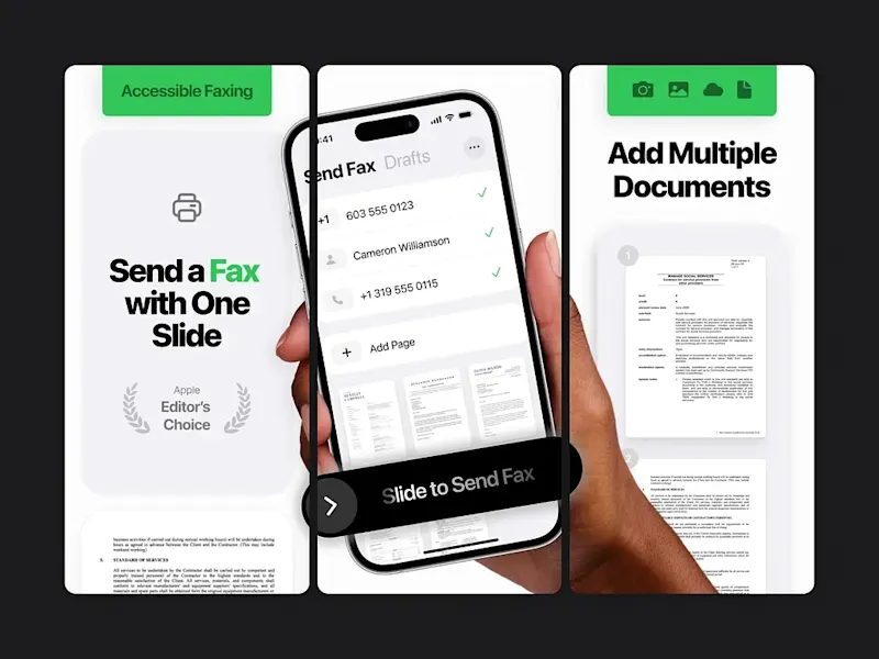 Cover image for Fax app screenshots