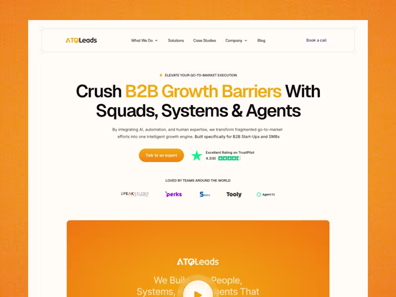 Cover image for Copywritng, design and development for Framer website(ATQLeads)