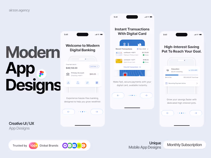 Cover image for Figma → App UI/UX Design (Monthly Subscription)