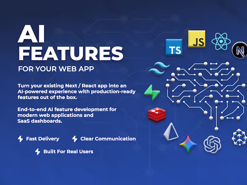 Cover image for I will build AI-powered web apps, chatbots, and AI integrations