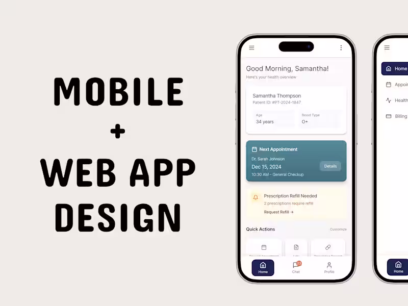 Cover image for Mobile + Web App Design