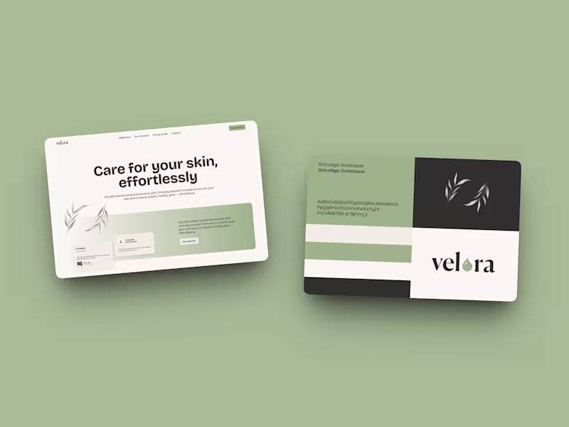 Cover image for 🌿 Skincare Hero Section UI Design A clean hero section conc...