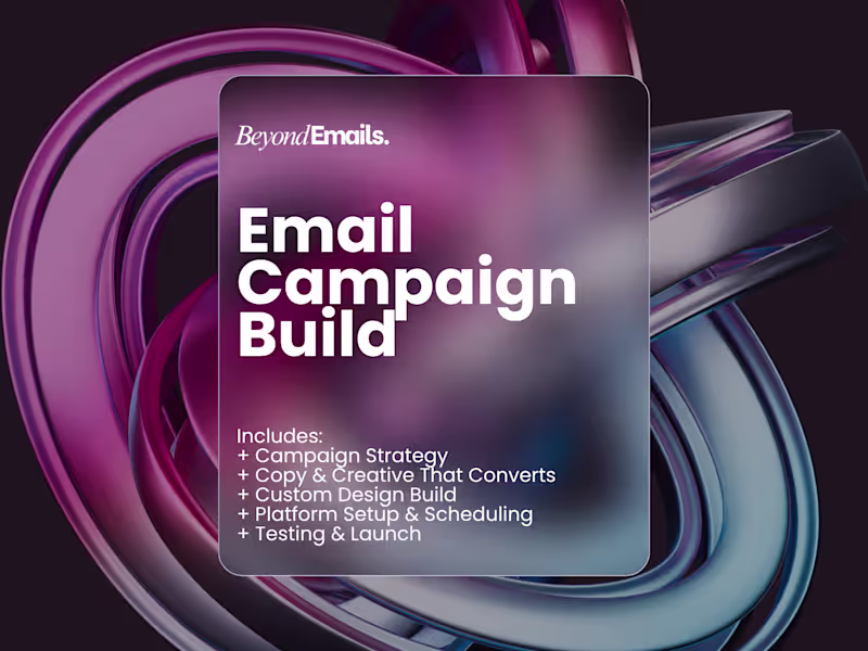 Cover image for Email Campaign Build