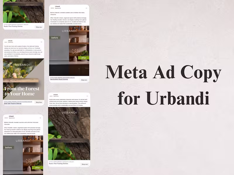 Cover image for Artisanal Meta Ad Copy for Urbandi