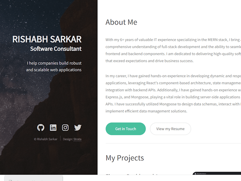 Cover image for Portfolio website