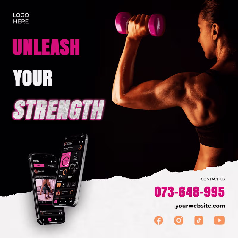 Cover image for Facebook Ad for Women's Fitness App Launch