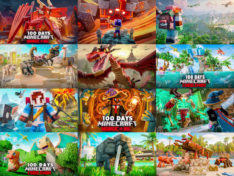 Cover image for Minecraft youtube thumbnail