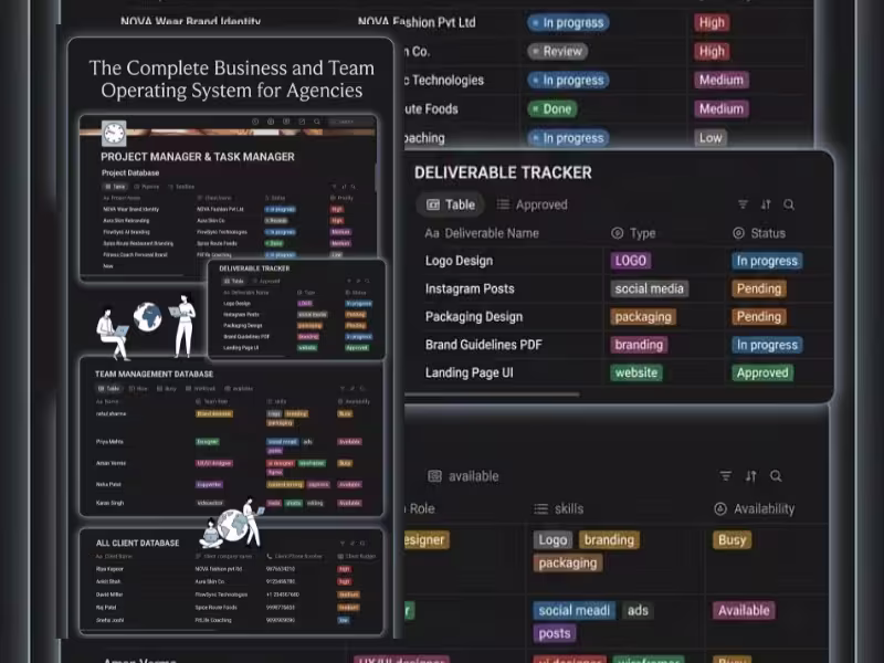 Cover image for notion tempalte project manager 
link