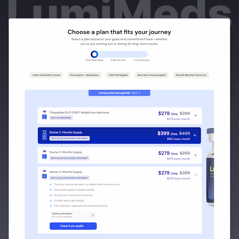 Cover image for HealthCare pricing page components UI