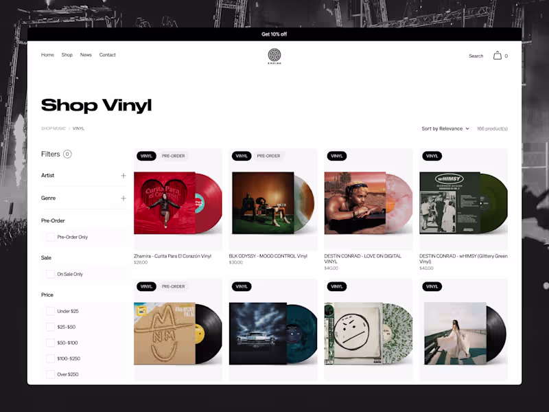 Cover image for EMPIRE · Independent Record Label — Framer Commerce Web Dev 💻