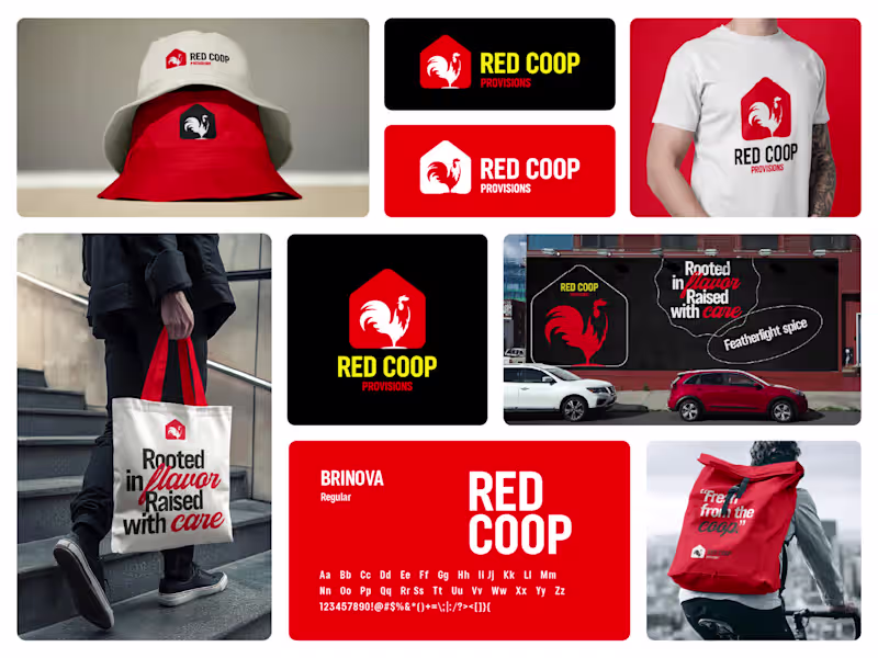 Cover image for Red Coop visual identity design. Open for new colleborations.