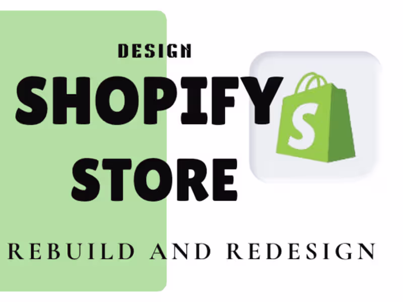Cover image for I will do shopify store design shopify dropshipping website 