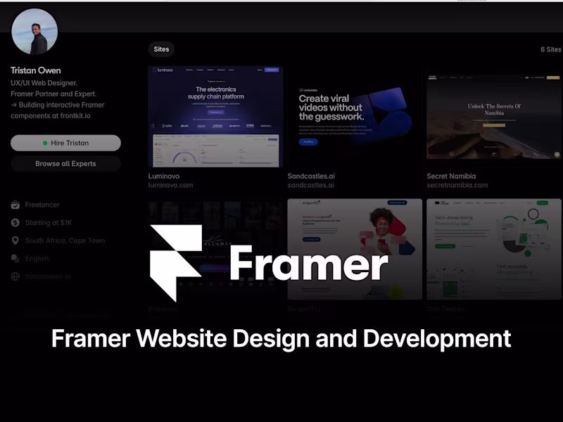 Cover image for Framer Website Design & Development