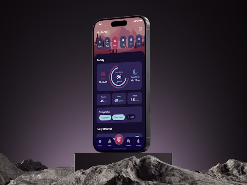 Cover image for Mobile App UI UX Design Wellness  Mobile App UI UX Design