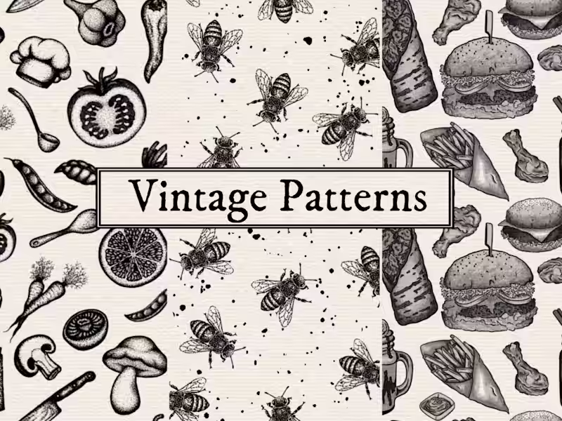 Cover image for HANDDRAWN VINTAGE SEAMLESS PATTERN