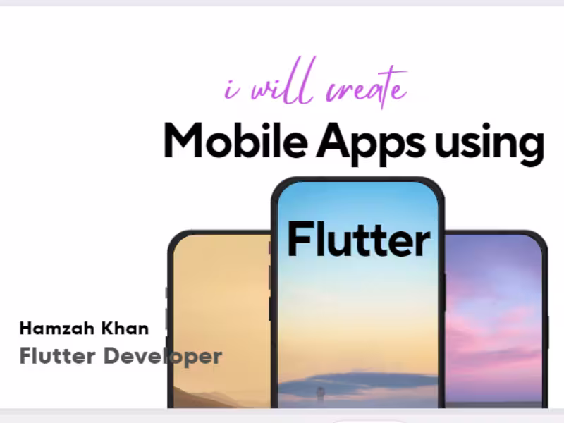 Cover image for I will create Android and IOS Apps Using flutter Technology