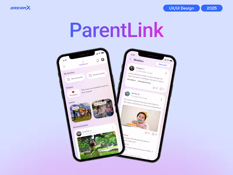 Cover image for Childcare & Nanny Communication App Design - ParentLink