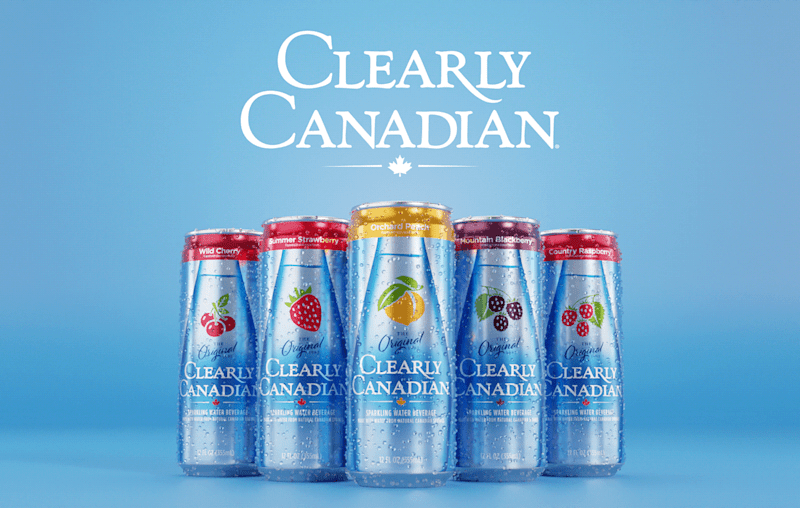 Cover image for Clearly Canadian Sparkling Water Cans Animation :: Behance